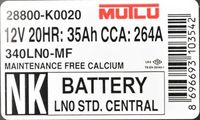 Etikett Originalbatterie